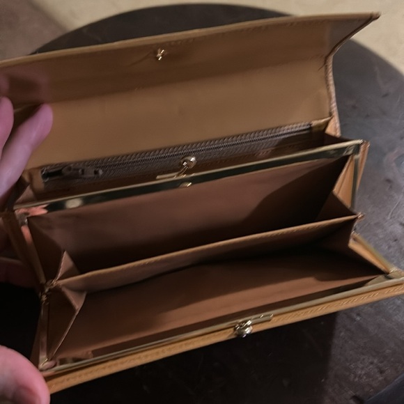 Authentic CELINE Kisslock vintage wallet Macadam Beige - Picture 11 of 16